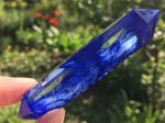 Kwarc Niebieski - Dwustronny Kryształ - Elektryzujące Niebiańskie Mgławice